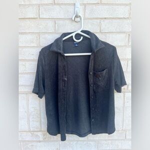 Terry Cloth Button-up